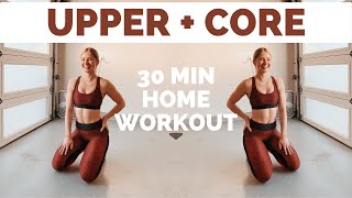 Functional Upper Body and Core Workout AT HOME | No Equipment Needed