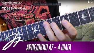 Арпеджио A7 - 4 шага