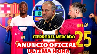 🚨CIERRE DEL MERCADO: BARCELONA CIERRA FICHAJE OFICIAL - RABIOT GRATIS AL BARCELONA - PEREIRA LLEGADA