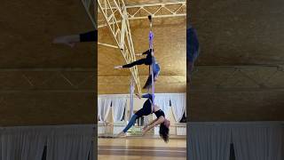 Aerial hammock duo pigeon #aerialhammock #aerial #aerialtutorials #aerialpractice