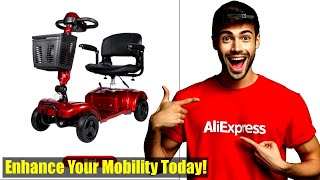 Must-Have Folding Electric Kick Scooter for Elderly and Disabled - 4 Wheels, Armrest Seat,