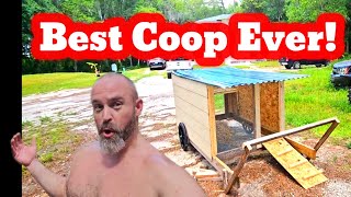 The Best Chicken Coupe Ever! Pt5 the Coop de Ville #coop #gardening #chicken #funny#diy