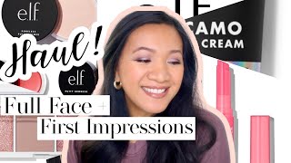 Full Face OF ELF Cosmetics and First Impressions | Beauty Haul & Try On 2021 | aboutsomethingpretty