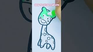 How to Draw and Color a Cute Giraffe