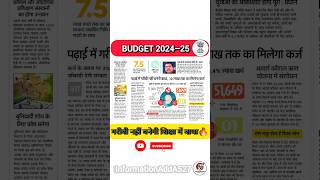 Budget 2024-25 | Budget MCQ | Budget Important Questions | Budget 2024 | #shorts #budget2024 #viral