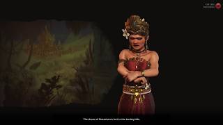 Civilization 6 Gitarja of Indonesia Defeat Cutscene