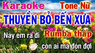 Thuyền Bỏ Bến Xưa Karaoke tone nữ beat thấp dễ hát | Nhạc Sống Phương Hiếu Organ