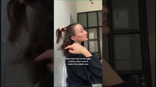 Easy BOXER BRAIDS Tutorial for shorter hair, double Dutch braid, Flechtfrisur für kurze Haare🙌🏼