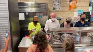 Rep. Courtney helped staff serve meals at the Free CT Summer Meals Program in Norwich