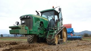 John Deere 8520T & Lemken Solitair 9 semina favette