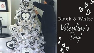 Valentine's Day Christmas Tree BLACK & WHITE