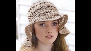 Вязаная летняя панамка (шапочка) крючком. Knitted hat tutorial.