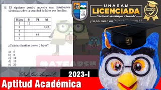 📝PREGUNTA 15 - EXAMEN ORDINARIO 2023 - I UNASAM🧠✅