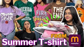 Meesho Oversize T-shirt haul 2024 ✨😲 T-shirt From Meesho 👕 Starting at Rs.100 /- only😱 #meeshohaul