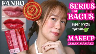 REVIEW LIP TINT FANBO GLOSSY TINT DI BIBIR GELAP & SWATCHES TANPA BASE