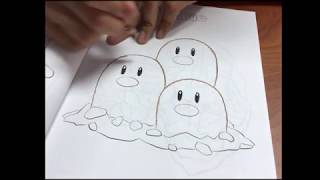 Pokemon Dugtrio coloring page, trial video.