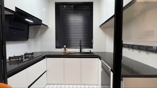 【11】4 square meters kitchen renovation black and white simple style#home#kitchendesign