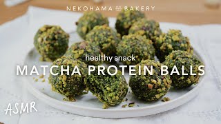 Matcha Protein Balls ASMR | Nekohama Bakery