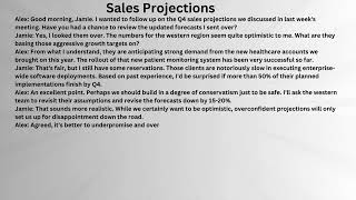 Mastering Business English: Sales Projections