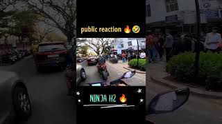 crazy pablic reactions on Ninja H2 SC exhaust 😱 sound 🔥