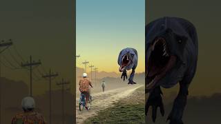 T-REX Dinosaur Attacks Couple | Indominus Rex Dinosaurs Damage City #shorts #dinosaur