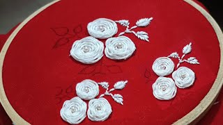 hand embroidery | rose embroidery hand work design | rose embroidery design kurti, saree, frock