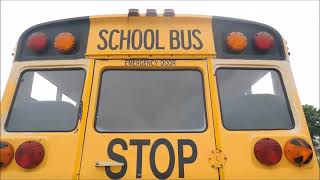 Emergency Exits on a 1995 Wayne International School Bus