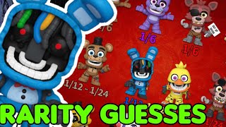 WHAT WILL THE RARITYS BE ON THE NEW FNAF MINIS???