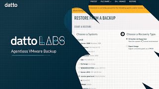 Datto Labs: Agentless VMware Backup