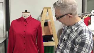 Classic Shirt Pattern Construction: Introduction to the style being made on the dummy.