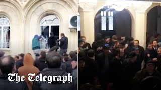 Anti-Russia protesters storm parliament in Georgian breakaway region of Abkhazian