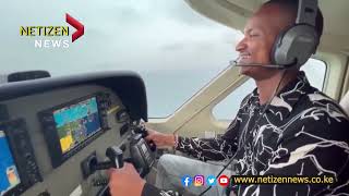 Babu Owino was spotted controlling an aircraft