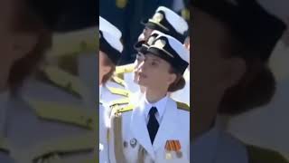 Female russian soldiers🥰 / Beautiful Female soldiers in victory day parade / #shorts #russia part 07