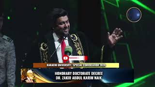 Karachi University Awards Honorary Doctorate to Dr Zakir Naik