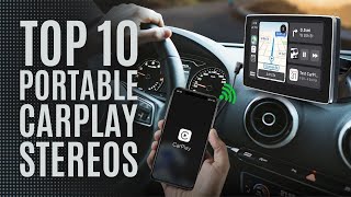 Top 10 : Best Portable Apple CarPlay Stereos of 2023 / Wireless Android Auto, Touchscreen Car Stereo