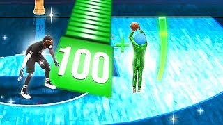 100 3PT RATING + HIGHEST VERTICAL JUMPSHOT at the 1v1 STAGE is broken on NBA2K22...