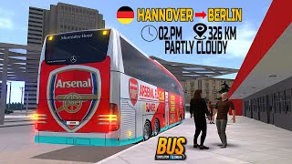 Arsenal Club Fans Trip: Hannover→Berlin ■Germany || Bus Simulator Ultimate.