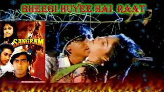 Bheegi Hui Hai Raat Magar | Kumar Sanu, Kavita Krishnamurthy | Sangram 1993 Rain Song | Bangla