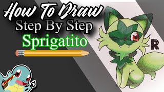 How To Draw Pokemon Sprigatito Step By Step