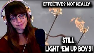 Lauren Reacts! *Are they practical?....Sadly no. Light 'em Up!* Fire-Arrows! by Lindybiege