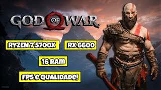 RYZEN 7 5700X + RX 6600 no GOD OF WAR 2018 - melhor configuração gráfica!