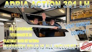 Primeur presentatie Adria Action 391 LH caravan Review Meerbeek Caravans & Campers met €2459,= voord