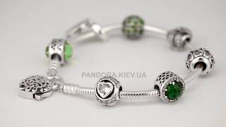 Элитный браслет Pandora 💎 Оригинальные браслеты Pandora в Украине 💚 Набор «Moments Green»