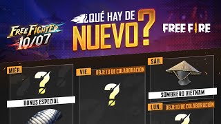 AGENDA SEMANAL - COLABORACION STREET FIGHTER - FREE FIRE