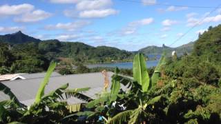 Shuttle bus in Huahine (French Polynesia)