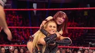 Natalya vs Kaire Saine with Asuka WWE Monday night Raw Feb 17th 2020