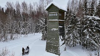 ОГРОМНАЯ ТАЁЖНАЯ ИЗБА. ЖИВУ ОДИН в ГЛУХОМ ЛЕСУ! МОРОЗ -25. Привёз снегоубощик KETTAMA 500 PRO