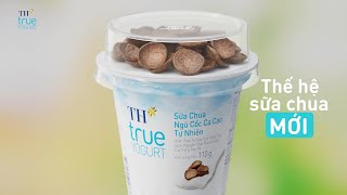 Sữa Chua Cốm Nếp Giòn Tự Nhiên và Sữa Chua Ngũ Cốc Ca Cao Tự Nhiên TH true YOGURT