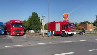 Waldbrand in Sachsen: Feuerwehr auf Einsatzfahrt auf dem Weg ins Krisengebiet Sächsische Schweiz