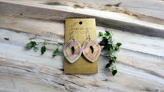 Hand-Painted Western Chic Cutout - Wide Cutout Petal Wood Earrings Tutorial